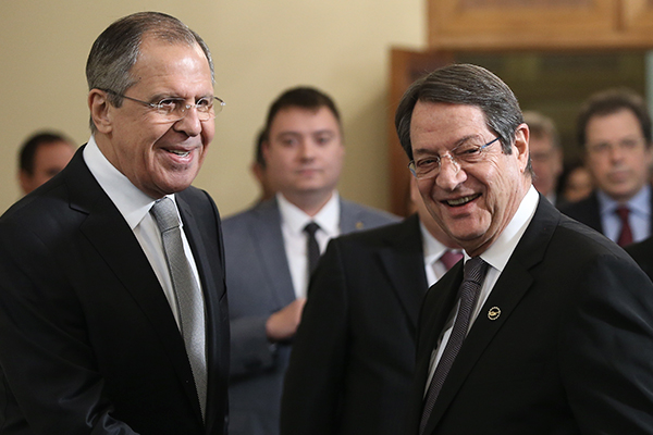 Никос Анастасиадис и Сергей Лавров